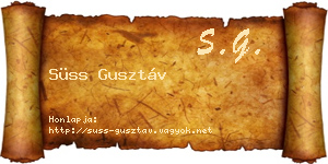 Süss Gusztáv névjegykártya